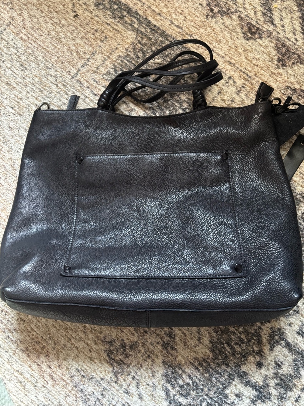 latico Black Leather Nolan Crossbody Tote